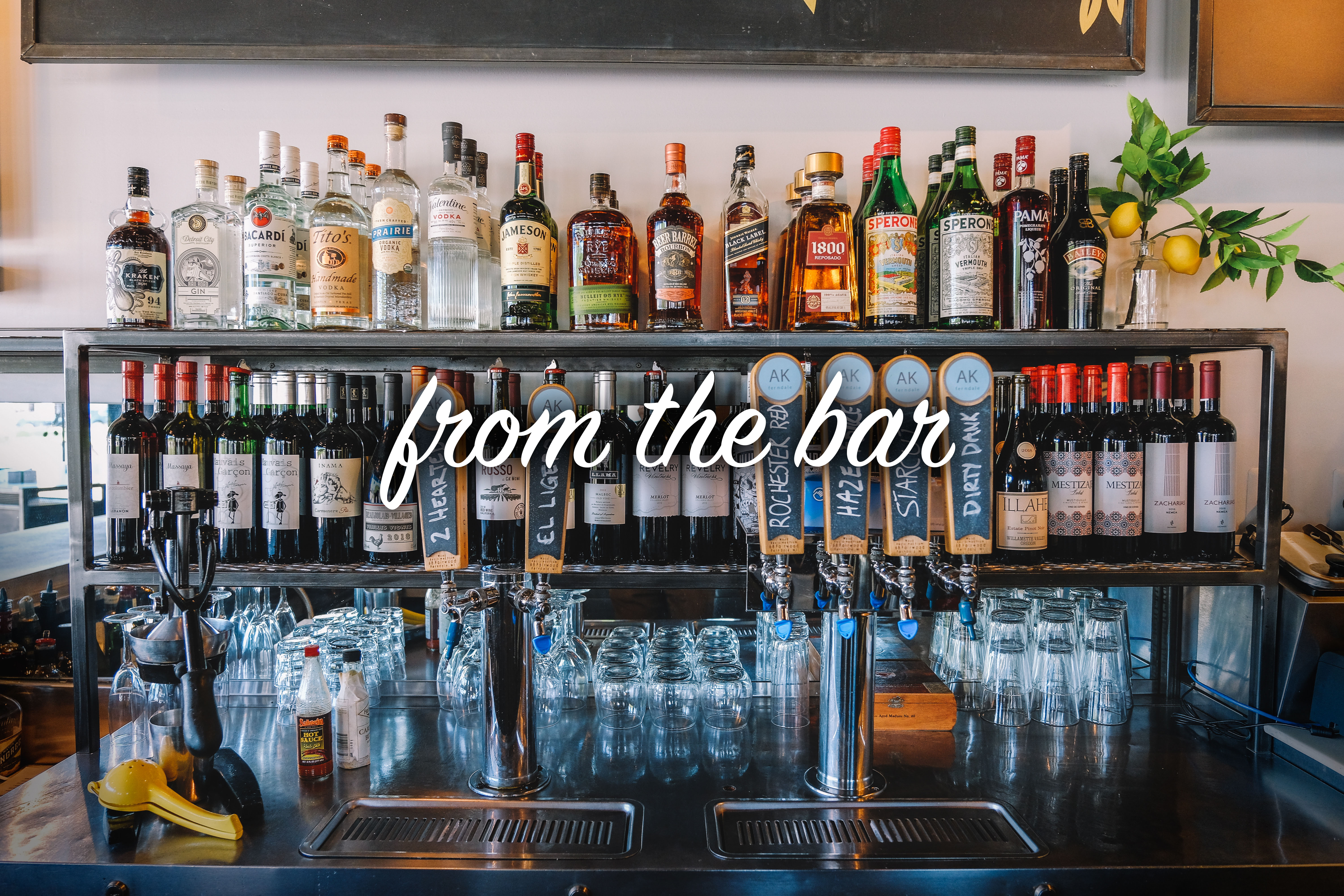from the bar