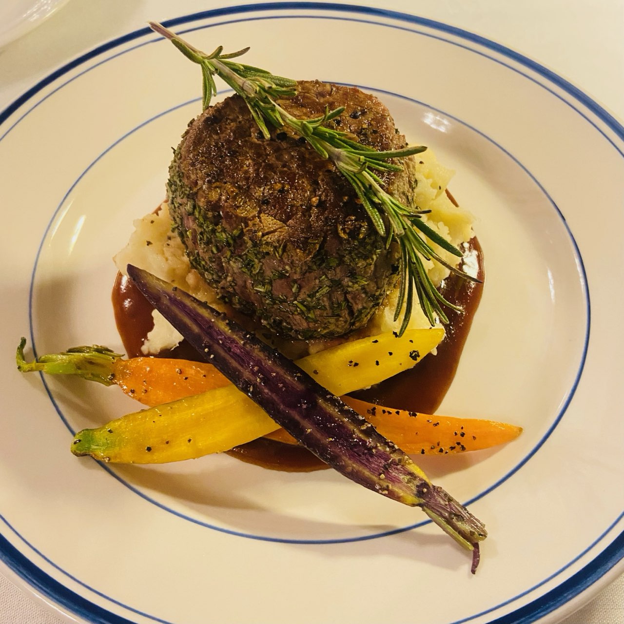 Crab Cakes on Roasted Corn Puree